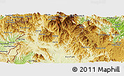 Physical Panoramic Map of Dac To