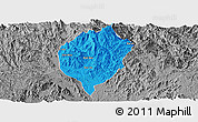 Political Panoramic Map of Dac To, desaturated