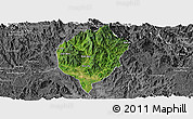 Satellite Panoramic Map of Dac To, desaturated