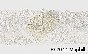 Shaded Relief Panoramic Map of Dac To, lighten