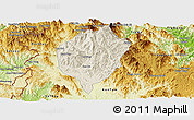 Shaded Relief Panoramic Map of Dac To, physical outside