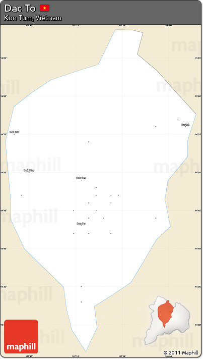 Classic Style Simple Map of Dac To, single color outside