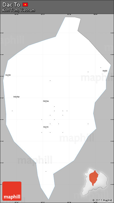 Gray Simple Map of Dac To, single color outside