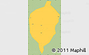 Savanna Style Simple Map of Dac To, single color outside