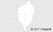 Silver Style Simple Map of Dac To, cropped outside