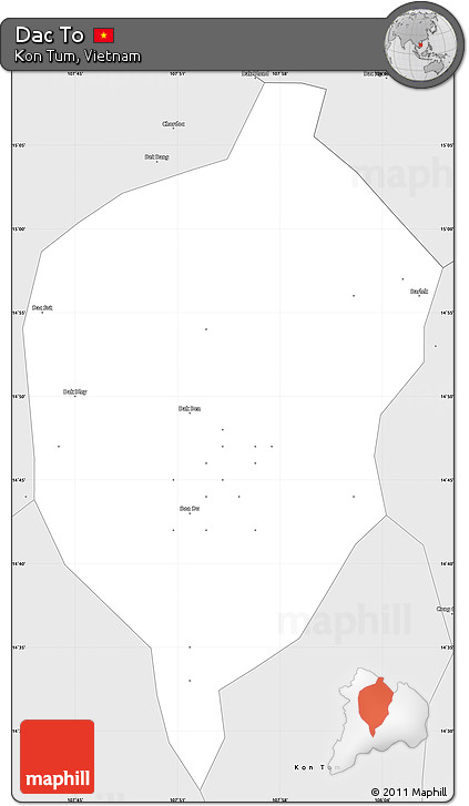 Silver Style Simple Map of Dac To