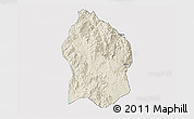 Shaded Relief 3D Map of Konplong, single color outside