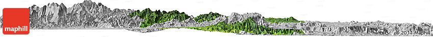 Satellite Horizon Map of Konplong, lighten, desaturated