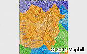 Political Shades 3D Map of Lai Chau