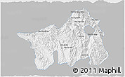 Gray 3D Map of Muong Lay, single color outside