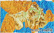 Physical 3D Map of Muong Lay, political outside