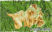 Physical 3D Map of Muong Lay, satellite outside