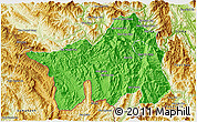 Political 3D Map of Muong Lay, physical outside