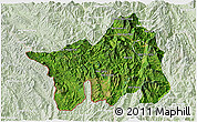 Satellite 3D Map of Muong Lay, lighten