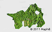 Satellite 3D Map of Muong Lay, single color outside