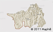 Shaded Relief 3D Map of Muong Lay, cropped outside