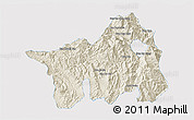 Shaded Relief 3D Map of Muong Lay, single color outside