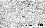 Silver Style 3D Map of Muong Lay