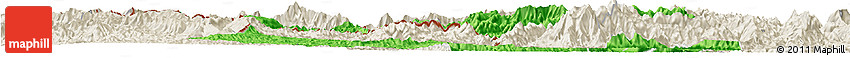 Political Horizon Map of Muong Lay, shaded relief outside