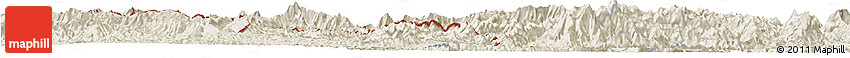 Shaded Relief Horizon Map of Muong Lay