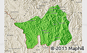 Political Map of Muong Lay, shaded relief outside