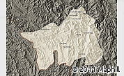 Shaded Relief Map of Muong Lay, darken