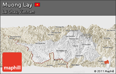 Classic Style Panoramic Map of Muong Lay