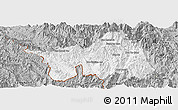 Gray Panoramic Map of Muong Lay