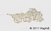 Shaded Relief Panoramic Map of Muong Lay, cropped outside