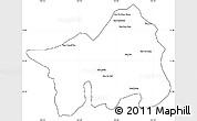 Blank Simple Map of Muong Lay, cropped outside