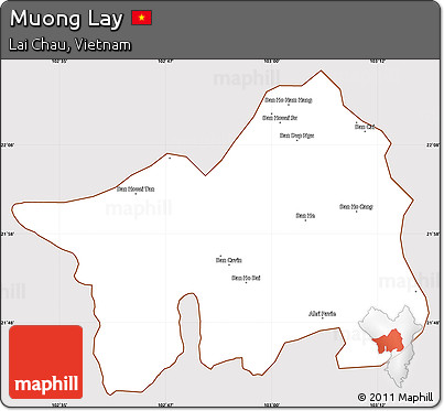 Classic Style Simple Map of Muong Lay, cropped outside