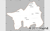 Gray Simple Map of Muong Lay, cropped outside