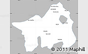 Gray Simple Map of Muong Lay, single color outside