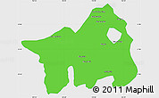 Political Simple Map of Muong Lay, single color outside