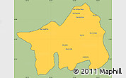 Savanna Style Simple Map of Muong Lay, cropped outside