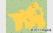 Savanna Style Simple Map of Muong Lay, single color outside