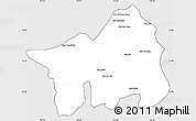 Silver Style Simple Map of Muong Lay, cropped outside