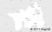 Silver Style Simple Map of Muong Lay, single color outside