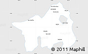 Silver Style Simple Map of Muong Lay, single color outside