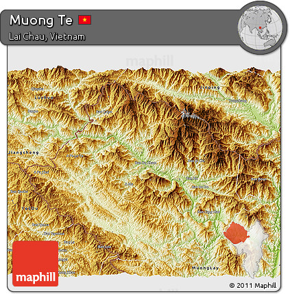 Physical 3D Map of Muong Te