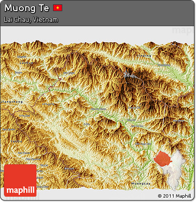 Physical 3D Map of Muong Te