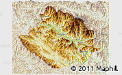 Physical 3D Map of Muong Te, lighten