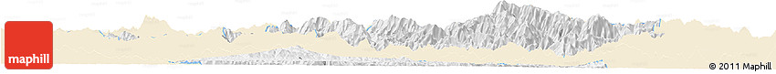 Classic Style Horizon Map of Muong Te, single color outside