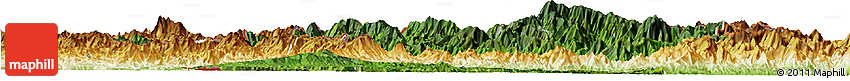 Satellite Horizon Map of Muong Te, physical outside