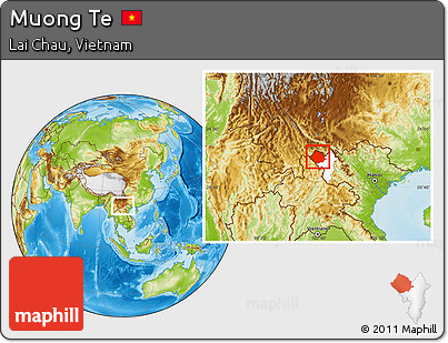 Physical Location Map of Muong Te, highlighted parent region