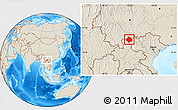 Shaded Relief Location Map of Muong Te, highlighted parent region