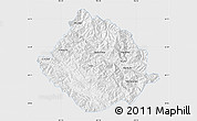 Silver Style Map of Muong Te, single color outside