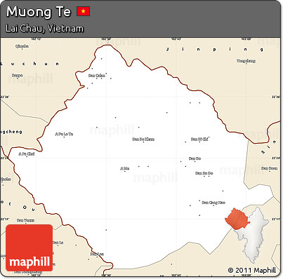 Classic Style Simple Map of Muong Te