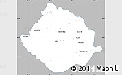 Gray Simple Map of Muong Te, single color outside
