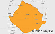 Political Simple Map of Muong Te, single color outside, borders and labels